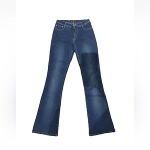 Express Women's Dark Blue Flare Jeans